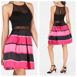 BCX Striped Social Dress